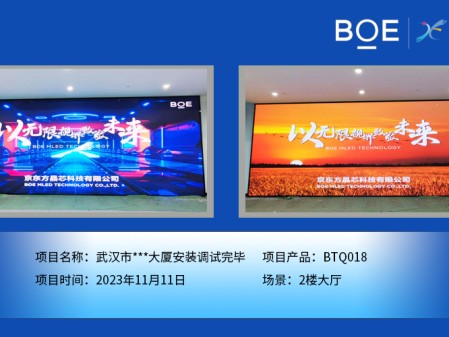 潛江武漢市***大廈2樓大廳BTQ018安裝調(diào)試完畢